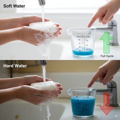 Better Soap & Detergent Use - Less soap and detergent needed since soft water lathers more effectively.