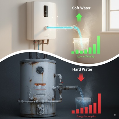 Improved Water Heater Efficiency - Soft water heats faster, lowering energy usage and monthly bills.